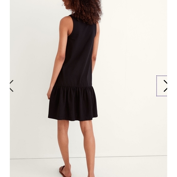 MADEWELL Brightside Ruffle Tank Mini Dress tiered Black Summer Basic medium - Picture 9 of 9